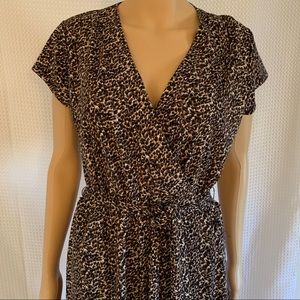 🎉HP🎉 Will Smith Animal Print Wrap Dress - L